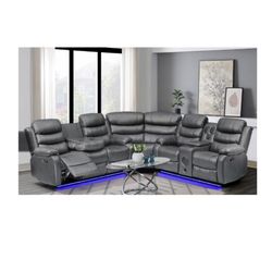 Sectional W/bluetooth & LED Lights