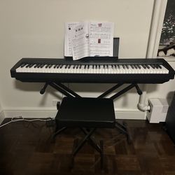 Yamaha P-45 Keyboard, Stand, And Stool