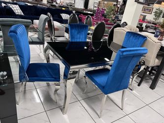 5pc Dining Set 🖤💙