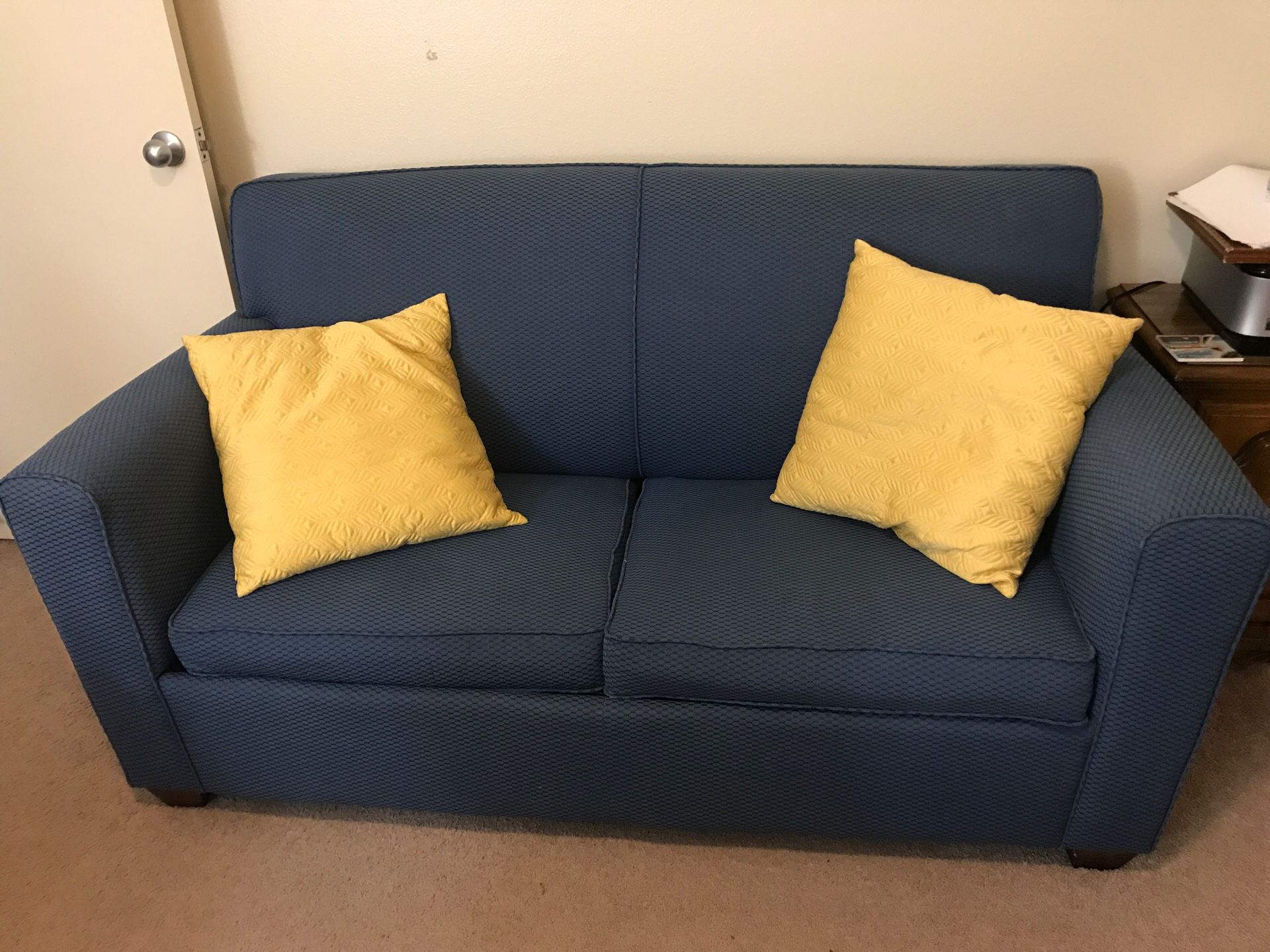 Comfy couch, with pull out bed!