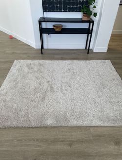 Light Gray Shag Rug 5’3” x 7’