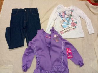 Coney Island Rock Girl 3 Piece Jacket Shirt Pant Set Size 5/6
