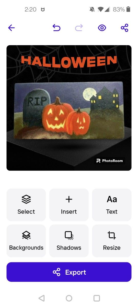 🎃NEW Halloween Pumpkin Haunted House Wall Art Picture