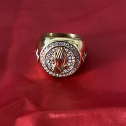 Prayer hand ring size 9.5 for men