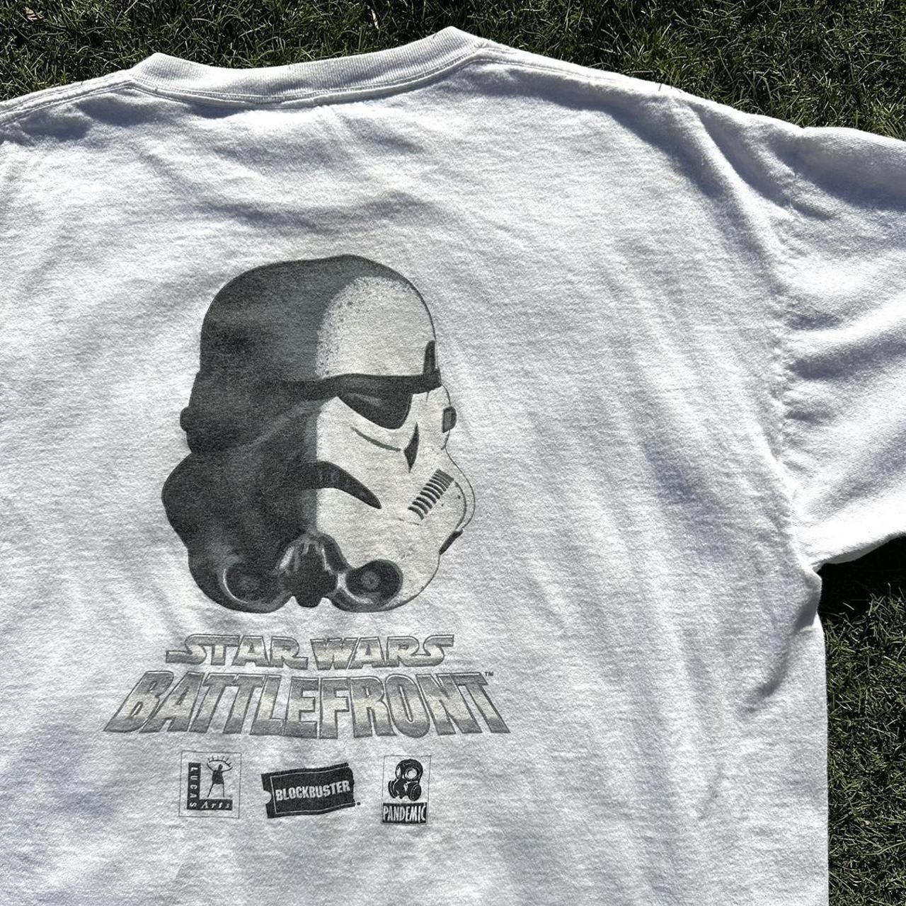 Vintage 2004 Star Wars Battlefront Video Game Blockbuster Shirt