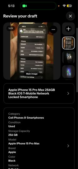 IPHONE 15 PRO MAX LOCKED TO TMOBILE