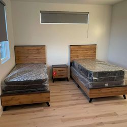 Must Go !! Twin Bedframes + Optional Mattress For Sale, Quick & Free Home Delivery 