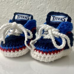 🏈Handmade Titans Baby Bootys 🏈