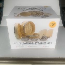 2 Teir Bamboo Steamer Set