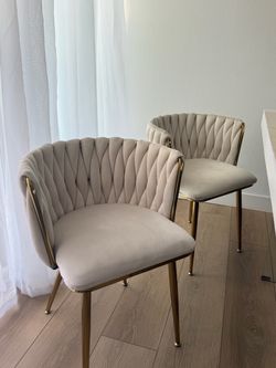 Set of 4 Velvet Dining Chairs