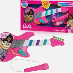 NEW Barbie Rock Star Guitar, Interactive Electronic Toy Guitar 