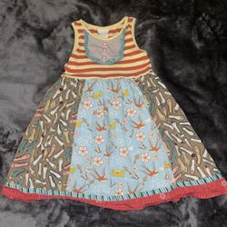 Matilda Jane Girl's Size 6 It's A Wonderful Parade Ode to Shoes Summer Sundress