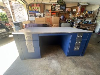 Executive Desk Solid Wood - Dallas Cowboys Colors