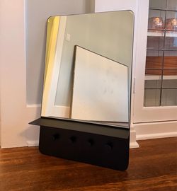 Pottery Barn Entryway Mirror with Hooks