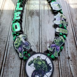 Hulk Graduation Leis w/ Name