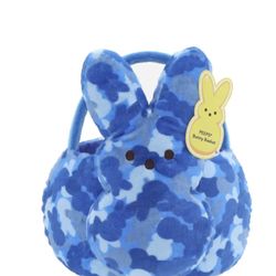PEEPS® Bunny Blue Camo Plush Easter Basket (NEW)