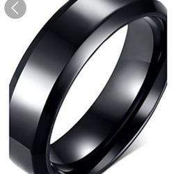 Men's Black Stainless Titanium Band- Size 9 
