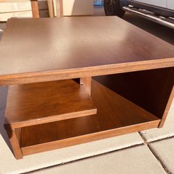 Brown Wooden End Tables and Coffee Table