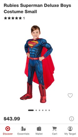 Rubie's DC Comics Superman Deluxe Muscle Chest Costume Boys Size Small 6