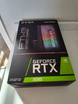EVGA GeForce RTX 3080 12GB FTW3 ULTRA HYDRO COPPER GAMING,  12GB GDDR6X, ARGB LED, Metal Backplate.