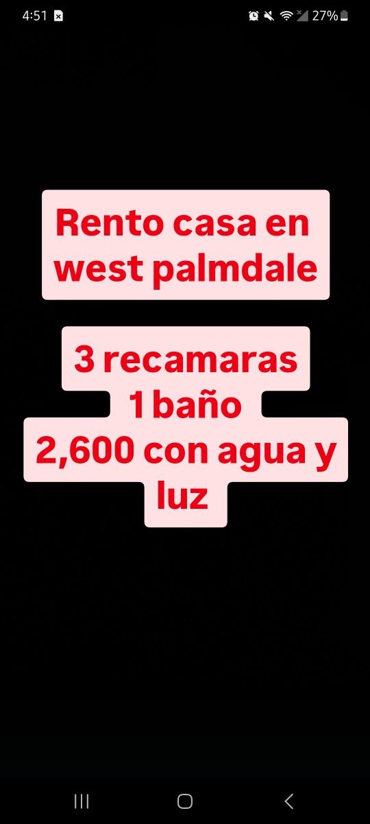 Se Renta Casa En West Palmdale