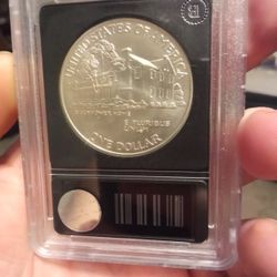 Brilliant Uncirculated West Point Silver Dollar Eisenhower Centennial 1890 To 1990 Perfect Condition Ms 70 West Point