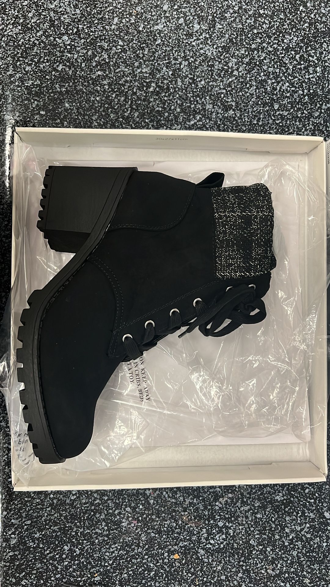 Brand New Never Worn All black Boots 7.5 Women’s 