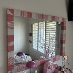 Pink And White Mirror 