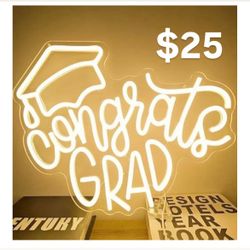 Congrats Grad Neon Led Sign 
