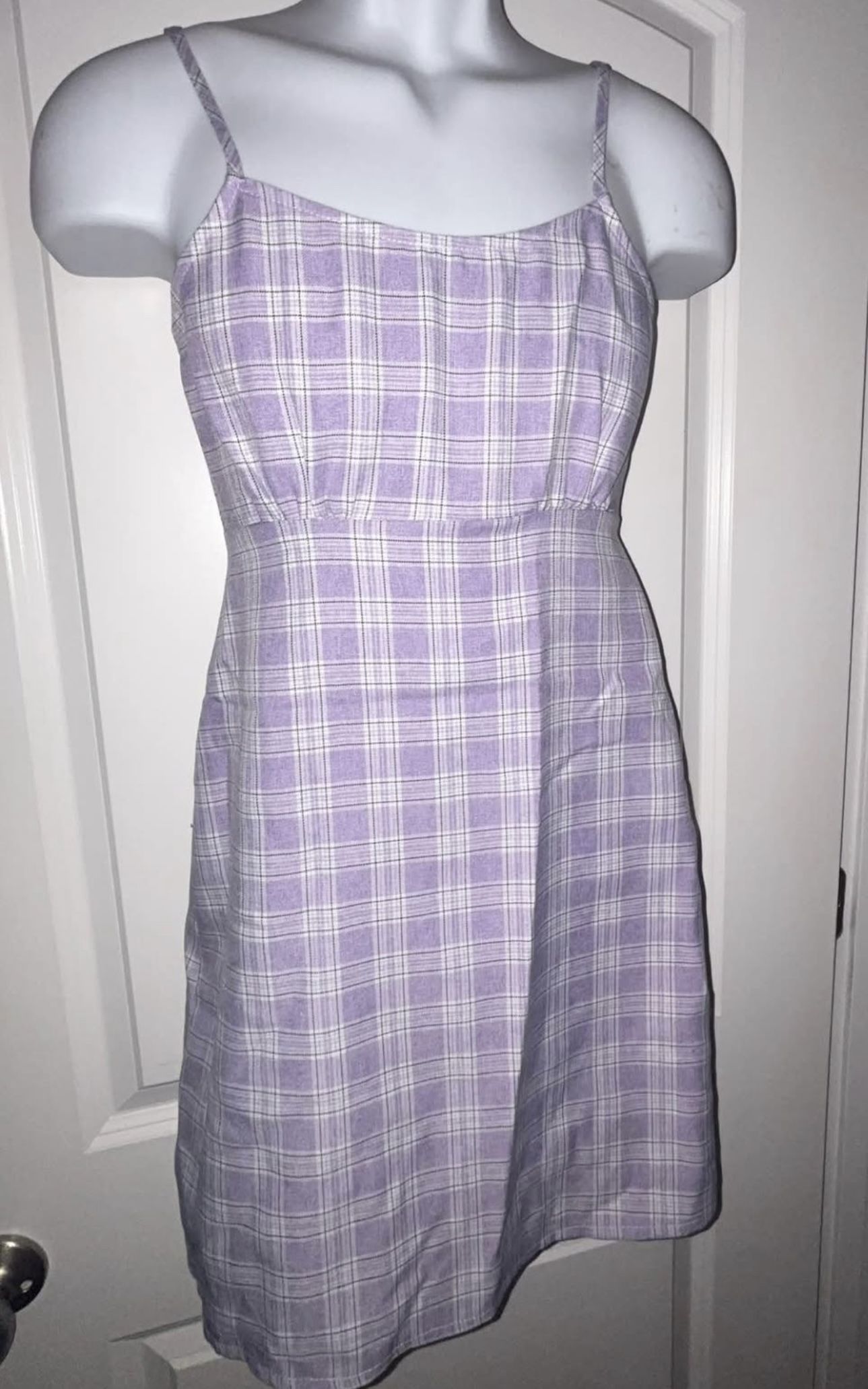 Daisy Street Purple Plaid Mini Dress