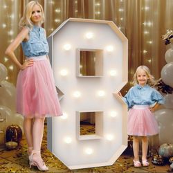 4FT Marquee Light Up Numbers 8