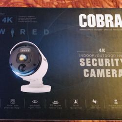 COBRA 57647 4K Indoor/Outdoor NVR Security Camera 