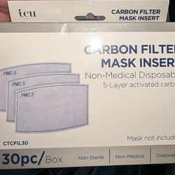 Carbon filter mask insert