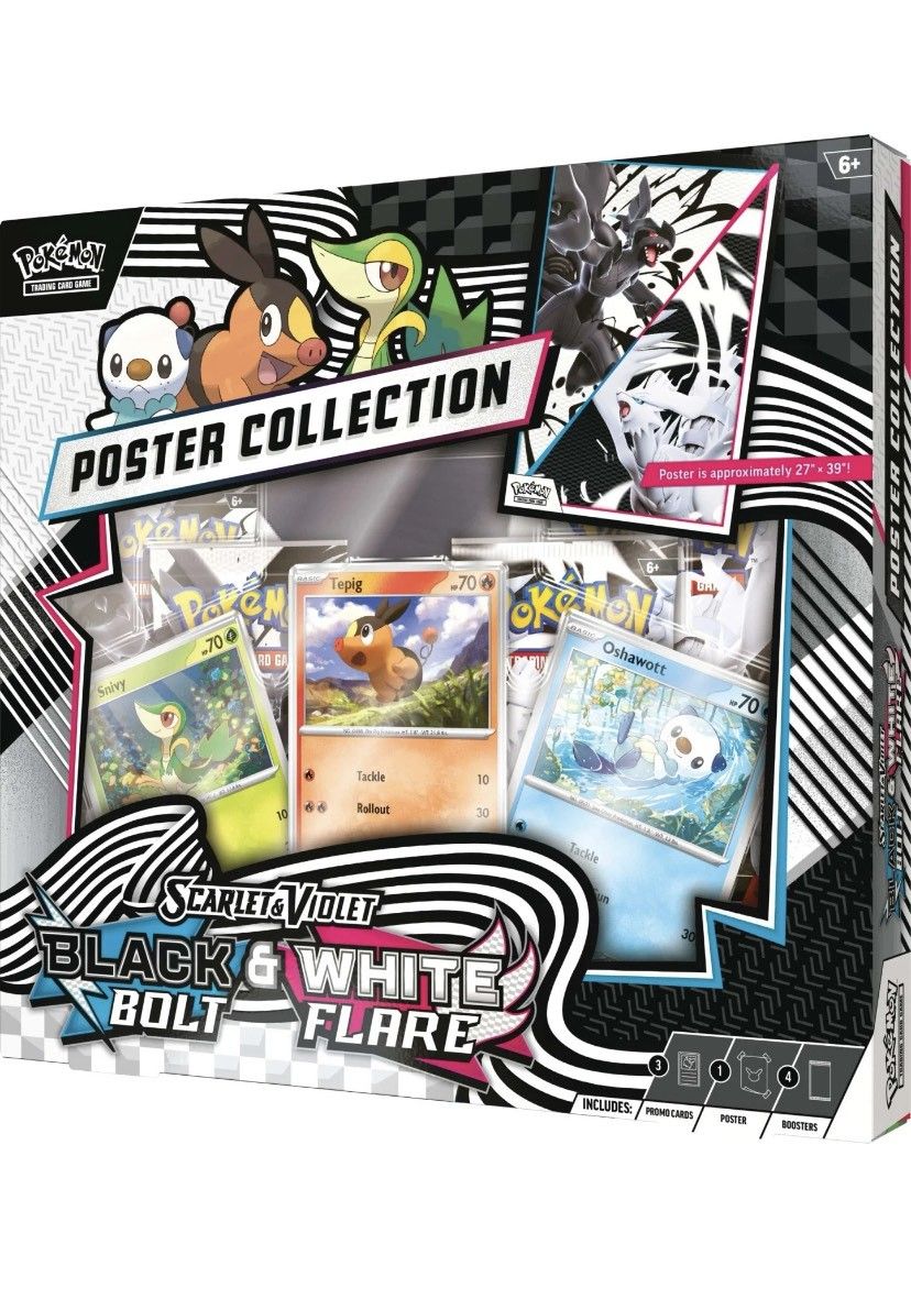 Pokemon TCG Scarlet Violet - White Flare & Black Bolt Poster Collection