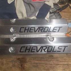 350 Chevy Valve Covers Aluminum 