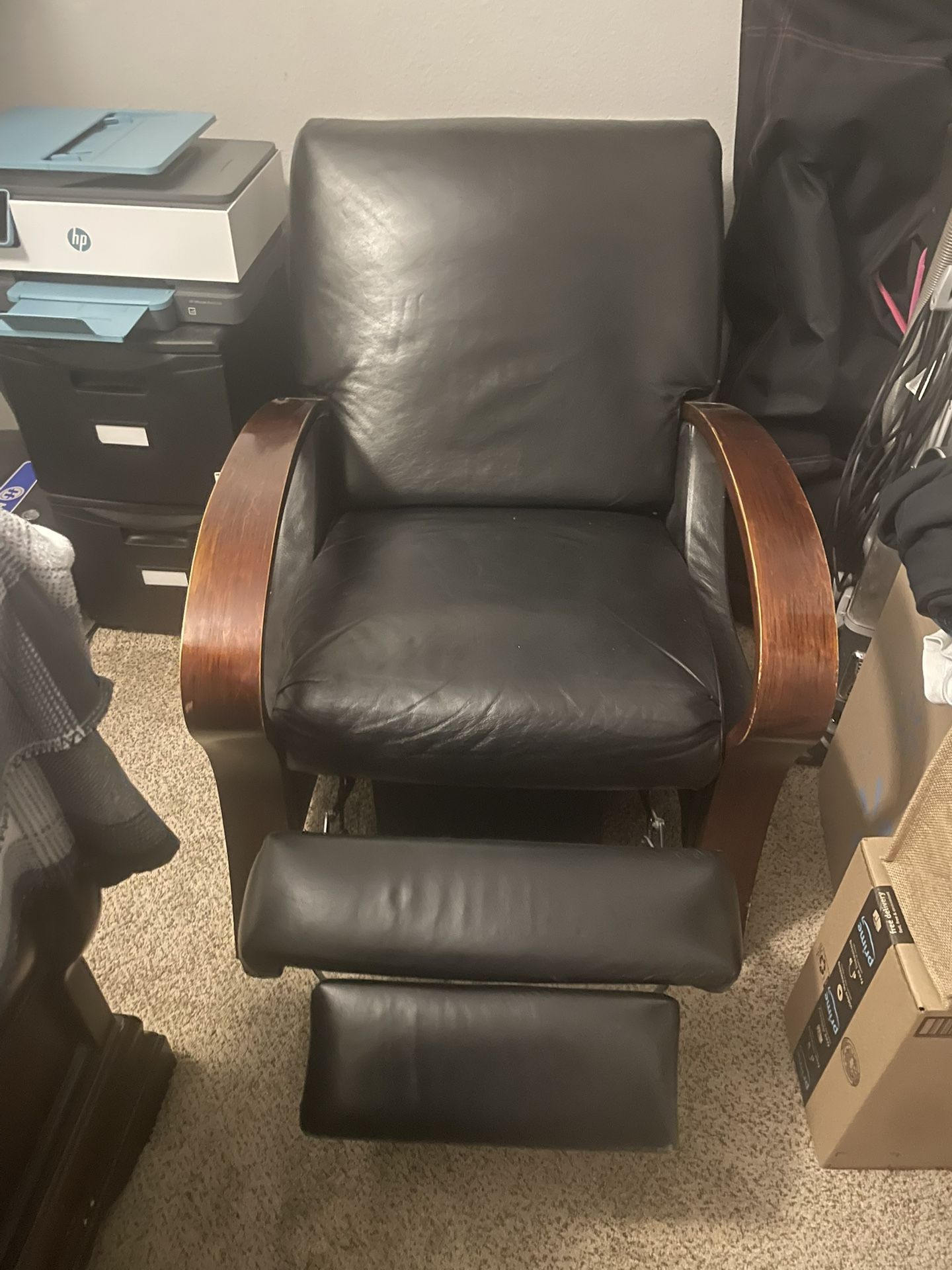 Antique Leather Recliner Chair 