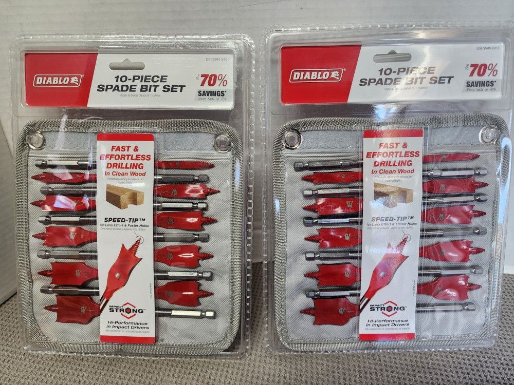 Diablo 10 Pcs Spade Bit Set $10 Ea. Brand New (Price Is Firm)