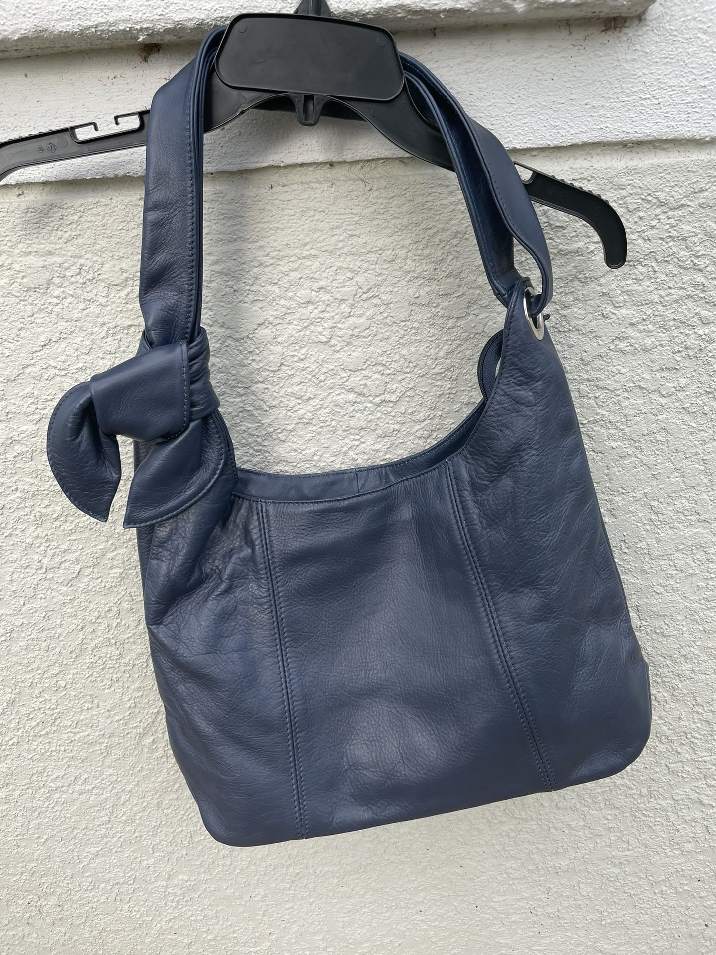New! Leather Blue Bag
