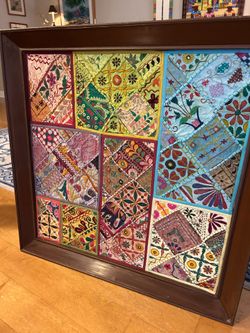 Boho patchwork art