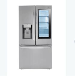 LG 27.9 cu. ft. French Door Smart Refrigerator with External Tall Ice and Water Dispenser – Stainless Steel (LFXS28968S)