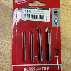 Carbide Glass and Tile Drill Bit Set (4-Pack)