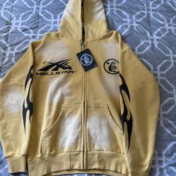 Yellow hell star hoodie