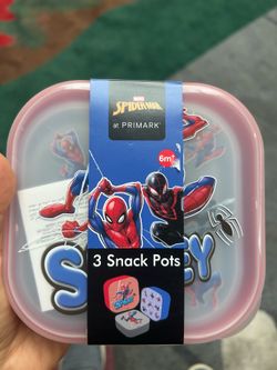 NWT Marvel Spider-Man 3 Snack Pots Set