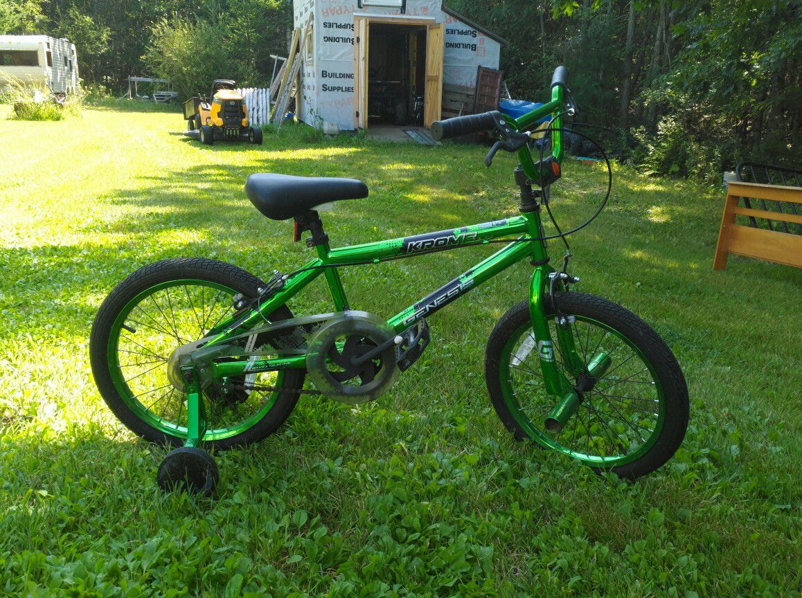 green and black bike