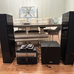 Martin Logan Tower Speakers/subwoofer/marantz Receiver 