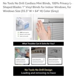 No Tool No Drill Cordless Blind