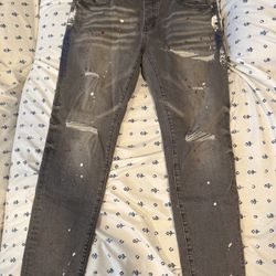 Grey Purple Jeans Size 33 