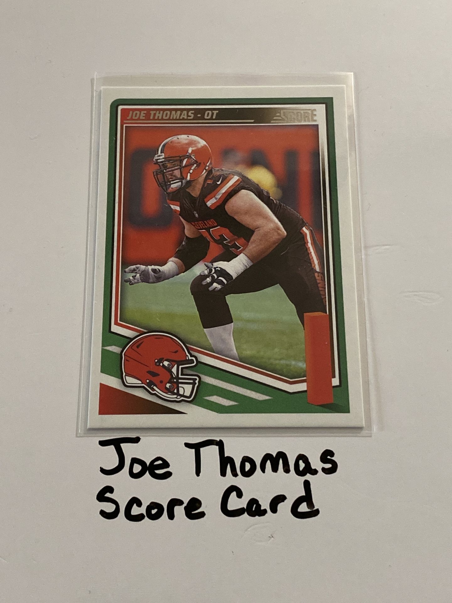 Joe Thomas Cleveland Browns Hall of Fame Tackle Score Card.