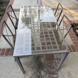 Glass Top Patio Table