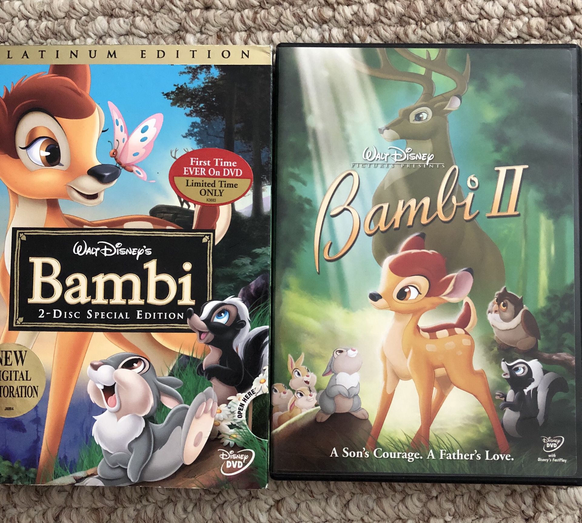 Bambi and Bambi II DVD’s